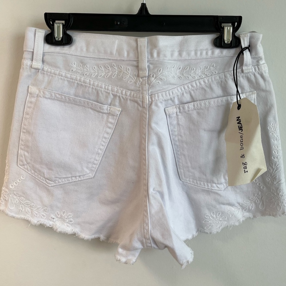 Rag & Bone White Embroidered Justine Shorts - various sizes - Picture 3 of 12